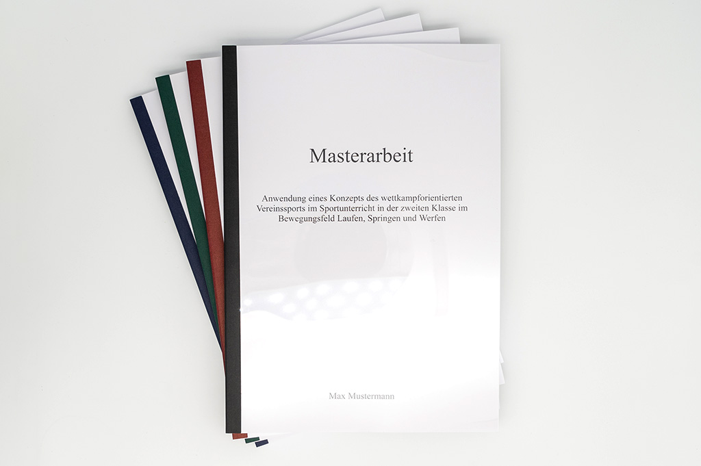 Dissertationen / Doktorarbeiten Softcover: Kombi Draufsicht