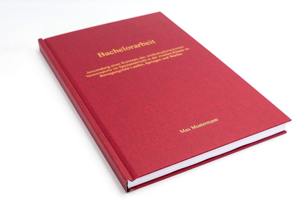 Hausarbeiten Hardcover: rot mit goldender Prägung